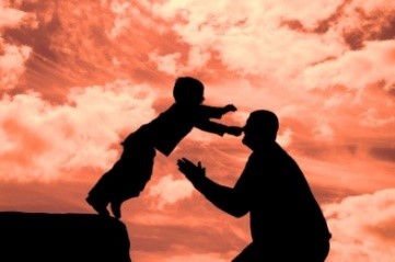 Child Jumping into Dad's Arms