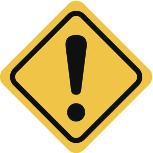 Yellow Caution Street Sign