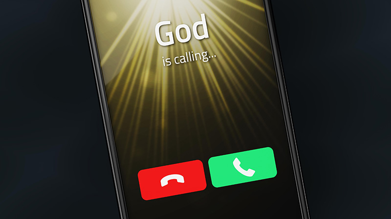 God is Calling on a Cell Phone