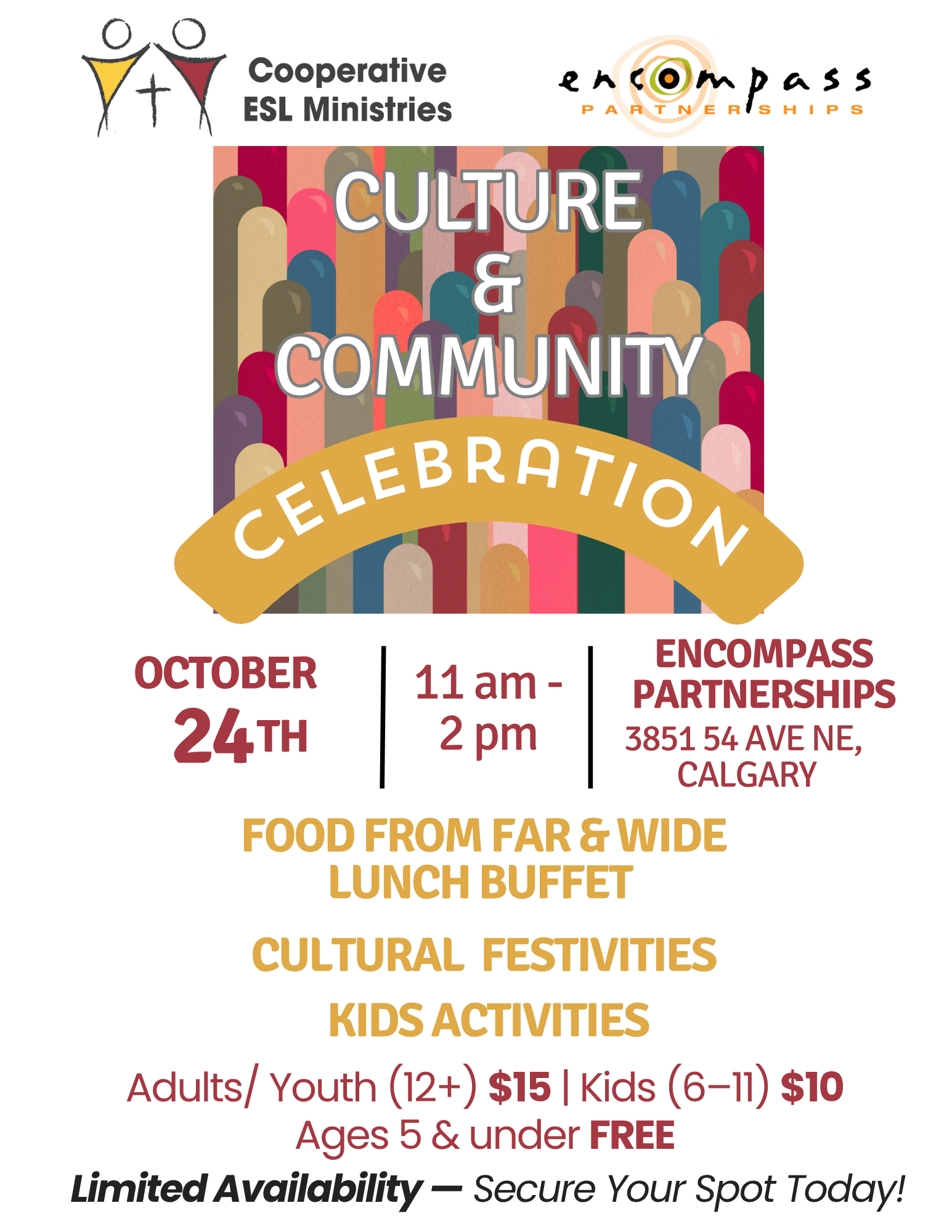 Community Celebration Poster CESLM and Encompass